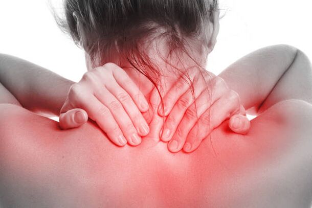 Douleur au cou, symptômes de l'ostéochondrose