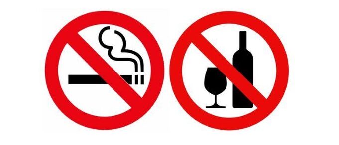 Interdiction de l'alcool et des cigarettes pour l'ostéochondrose cervicale